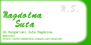 magdolna suta business card